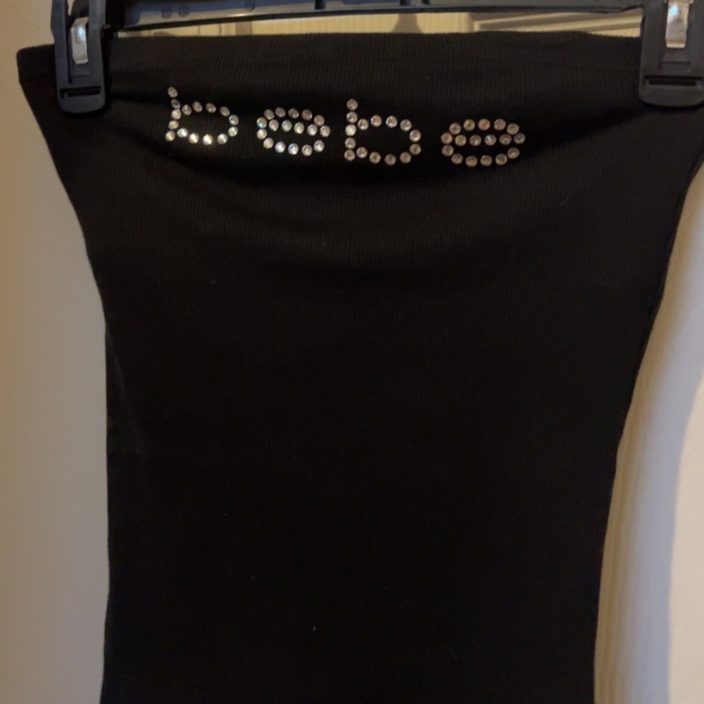 bebe slim fit tube top - black